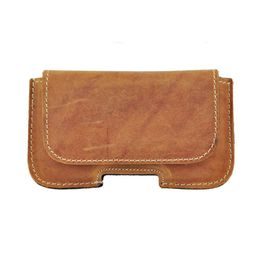 Pouzdro / obal na Sony Xperia J/ST26I /Apple Iphone 5/5S/5SE/5C hnědé - na opasek Forcell Leather 200A Model 2