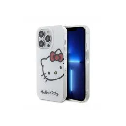 Obal / kryt na Apple iPhone 13 Pro bílý - Hello Kitty IML Head Logo