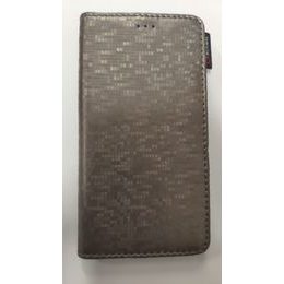 Puzdro / obal pre Huawei Y6 II strieborné / čierne kocky - kniha Roubal