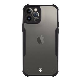 Obal / kryt na Apple iPhone 12 Pro - Priehľadný/čierny - Tactical Quantum Stealth