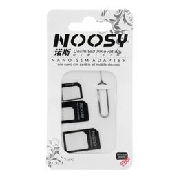 Adaptér / redukce pro SIM karty (Nano, Micro, SIM), černá - NOOSY 3v1