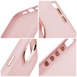 Obal / kryt na Samsung Galaxy A12 / M12 ružové - Frame Case