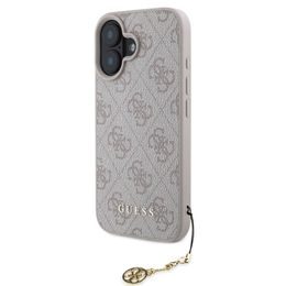 Obal / kryt na Apple iPhone 16 růžový - Guess 4G Charm