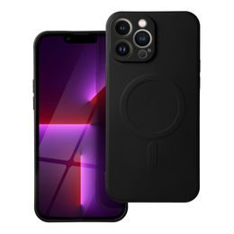 Obal / kryt pre Apple iPhone 13 PRO MAX čierny Sillicone Mag Cover