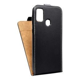 Puzdro / obal na Samsung Galaxy M21 čierne - Forcell Flip Case Slim Flexi Fresh