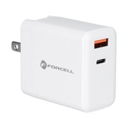 Cestovní nabíječka 3v1 se zásuvkami USB C a USB A - 3A 45W s funkcí PD a QC 4.0 s výměnnými zástrčkami