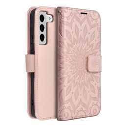 Pouzdro / obal na Samsung S22 černé / zlaté - knížkové Fancy