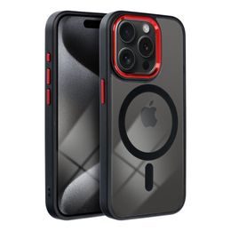 Obal / kryt na Apple iPhone 16 Plus červený - Color Edge Mag Cover