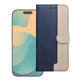 Pouzdro / obal na Samsung Galaxy A17 modré / krémové - knížkové Split Book