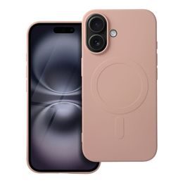 Obal / kryt na Apple iPhone 16 ružové - SILICONE MAG COVER