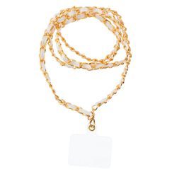 Přívěšek k telefonu na krk 116 cm bilý - STRAP