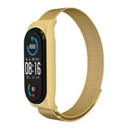 Kovový řemínek METAL pro Xiaomi MI Band 7 - zlatý