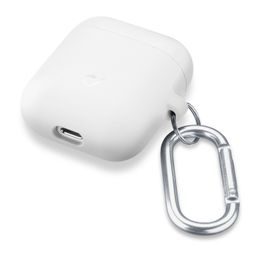 Ochranný kryt s karabinou cellularline bounce pro Apple Airpods 1,2 - růžový