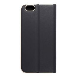 Puzdro / obal pre Apple iPhone 6/6S čierne - kniha Canvas