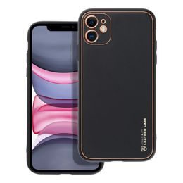 Obal / kryt na Apple iPhone 11 kožený černý - Forcell LEATHER