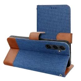 Puzdro / obal na Samsung Galaxy A15 4G / A15 5G modré - kniha JEANS