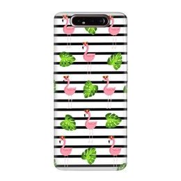 Obal / kryt na Samsung Galaxy A80 pelikáni a listí