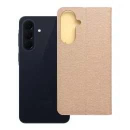 Pouzdro / obal na Samsung Galaxy A57 5G zlaté - knížkové LUNA Book