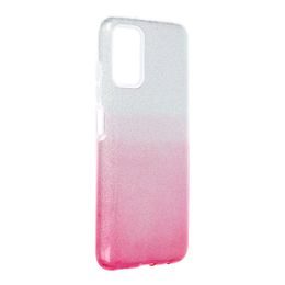 Obal / kryt pre Samsung Galaxy A03s strieborno-ružový - Forcell SHINING