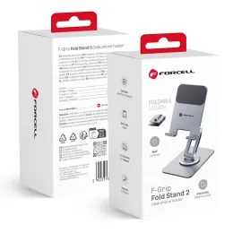 Skládací držák na stůl pro telefon / tablet šedý - Forcell F-Grip Fold Stand 2