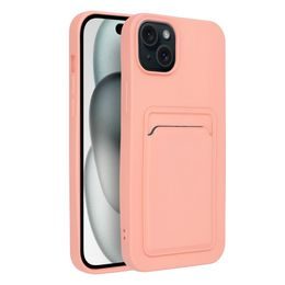 Obal / kryt na Apple iPhone 15 PLUS růžový - CARD Case
