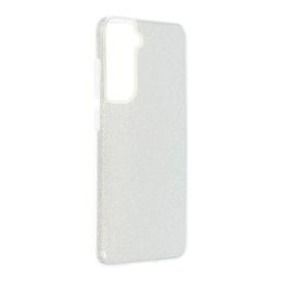 Obal / kryt pre Samsung Galaxy S21 FE Forcell SHINING strieborný