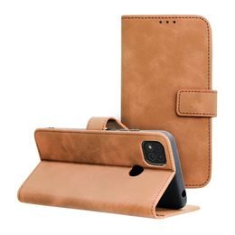 Pouzdro / obal na Xiaomi Redmi 9C hnědé - knížkové Forcell Tender