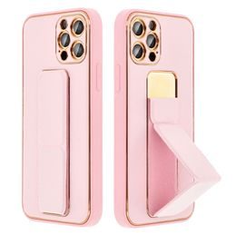 Obal / kryt na Samsung Galaxy A05S růžový - LEATHER Kickstand