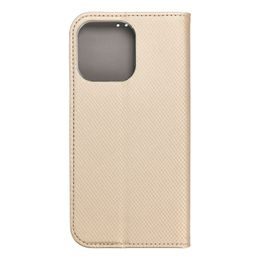 Puzdro / obal na Apple iPhone 15 PRO MAX zlaté - kniha Smart Case
