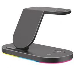 Stojánek s bezdrátovým nabíjením 3v1 15W černy - FORCELL MagSafe