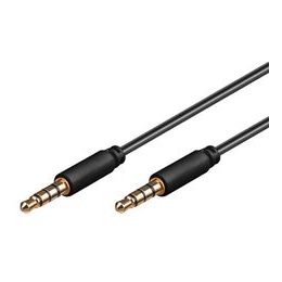 AUX audio kábel 3,5 mm jack 0,5 m pozlátený - Premium Cord