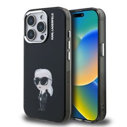 Obal / kryt na Apple iPhone 15 Pro Max černý Karel Lagerfeld