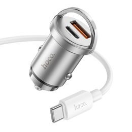Nabíjačka do auta USB-A + USB-C 30W QC4.0 čierna - Baseus