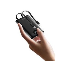 Powerbanka 10 000 mAh s bezdrátovým nabíjením MagSafe PD QC3.0 2A 20W černá - VEGER