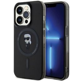 Obal / kryt na Apple iPhone 15 Pro černý - KARL LAGERFELD Origina faceplate