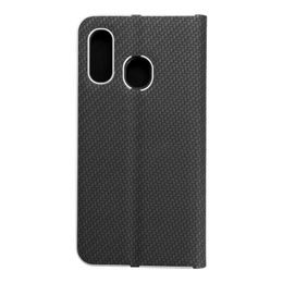 Pouzdro / obal na Samsung Galaxy A40 černé - knížkové LUNA CARBON