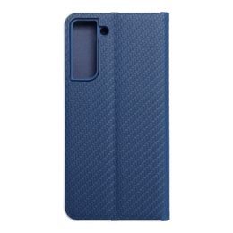 Puzdro / obal pre Samsung Galaxy S21 FE modré - Forcell Luna Book Carbon