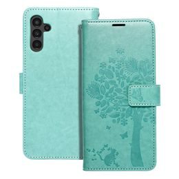 Puzdro / obal pre Samsung Galaxy A13 5G zelené so stromom- kniha Forcell MEZZO