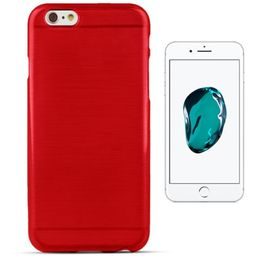Obal / kryt na Apple iPhone 7 Plus / 8 Plus červené - Jelly Case Brush