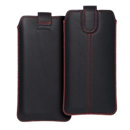 Pouzdro / obal na Samsung Galaxy Note 8 / Note 9 / Note 10 Plus černé - zasouvací Forcell Pocket Case Ultra Slim M4