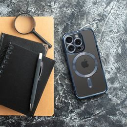 Obal / kryt na Apple iPhone 15 PRO MAX modré - MagCover