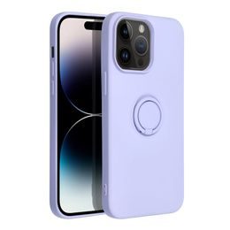 Obal / kryt na Apple iPhone 14 Pro Max fialový - Forcell Silicone Ring Case