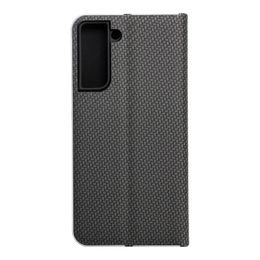 Puzdro / obal pre Samsung Galaxy S21 FE čierny - kniha Forcell Luna Book Carbon