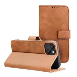 Pouzdro / obal na Apple iPhone 13 hnědý - knížkový Forcell TENDER