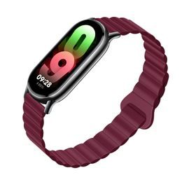 Řemínek na Xiaomi Mi Band 8 vínový FORCELL