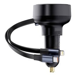 Nabíječka do auta USB-A + USB-C PD QC3.0 3A 48W šedá - HOCO