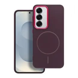 Obal / kryt na Samsung Galaxy A57 fialový s MagSafe - Frame Mag Cover