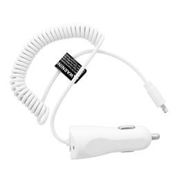 Nabíjačka do auta Lightning konektor + USB port 3A - biela Blue Star