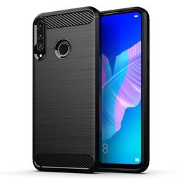 Obal / kryt na Huawei P40 Lite E černý - Forcell CARBON