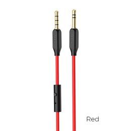 Kabel AUX Jack 3,5mm UPA12 s mikrofonem červený - HOCO